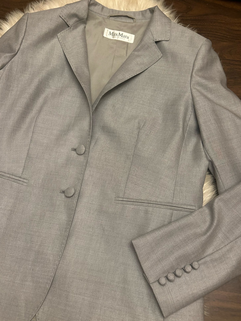 MAX MARA Virgin Wool Silk Blend Blazer *Made In Italy* - Picture 3 of 15